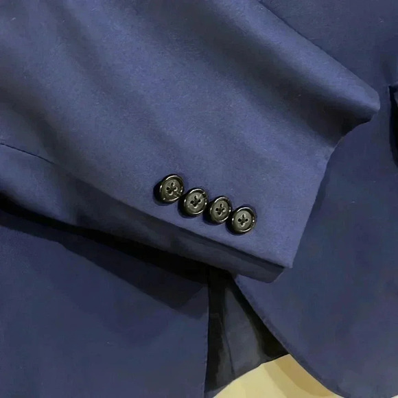 [42/36]Samuelsohn  SB Beckett Blue Wool/ Cashmere Men Regular Fit Blazer - Picture 2 of 11